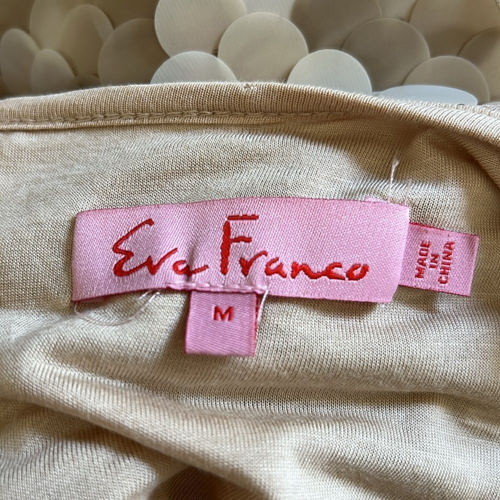 Eva Franco Anthropologie Taupe Sequin Tee Medium - Picture 11 of 13